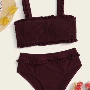 Burgundy Bathing Suit